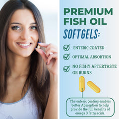 Sustainably sourced wild-caught fish oil blend (mackerel, herring, anchovy, sardine, salmon)