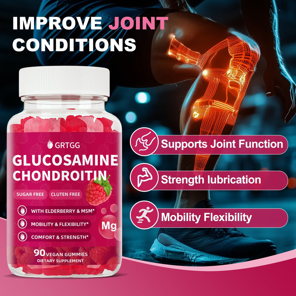 GRTGG bottle highlighting 3000MG glucosamine per serving