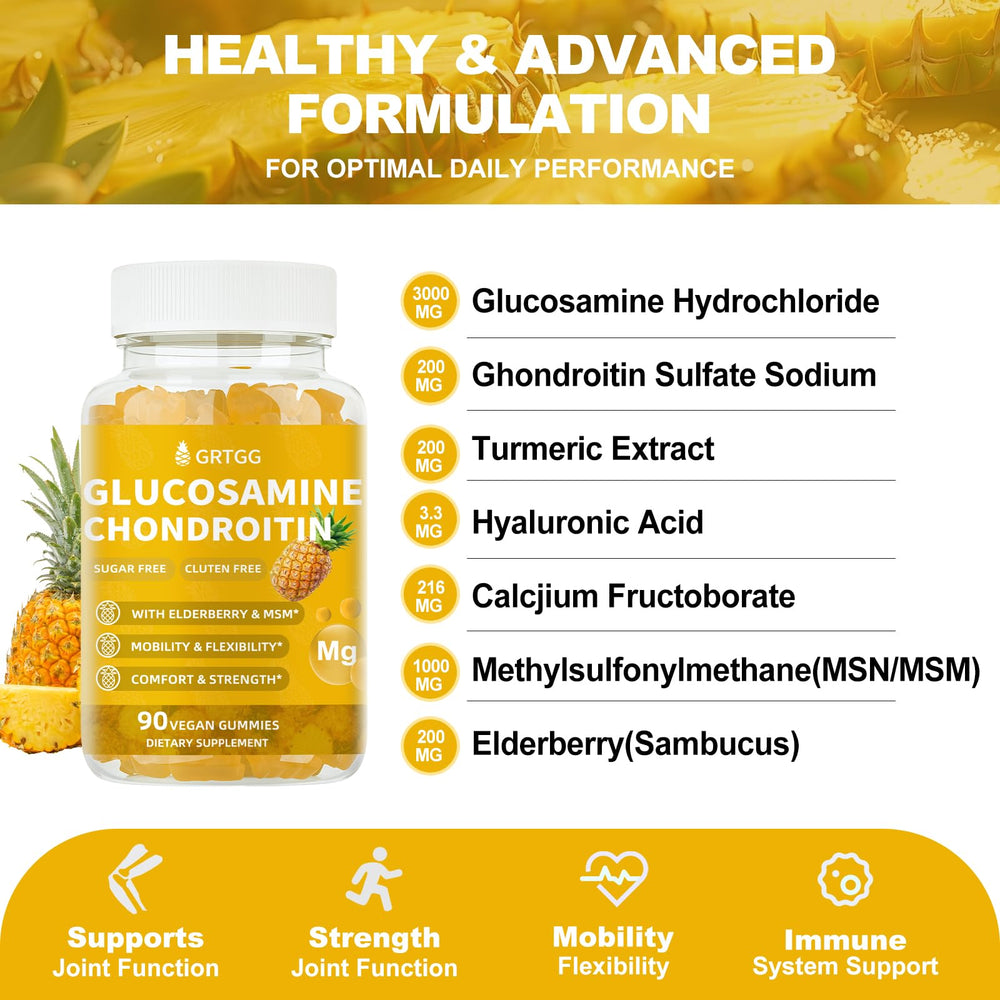 Back label showing supplement facts on GRTGG gummies