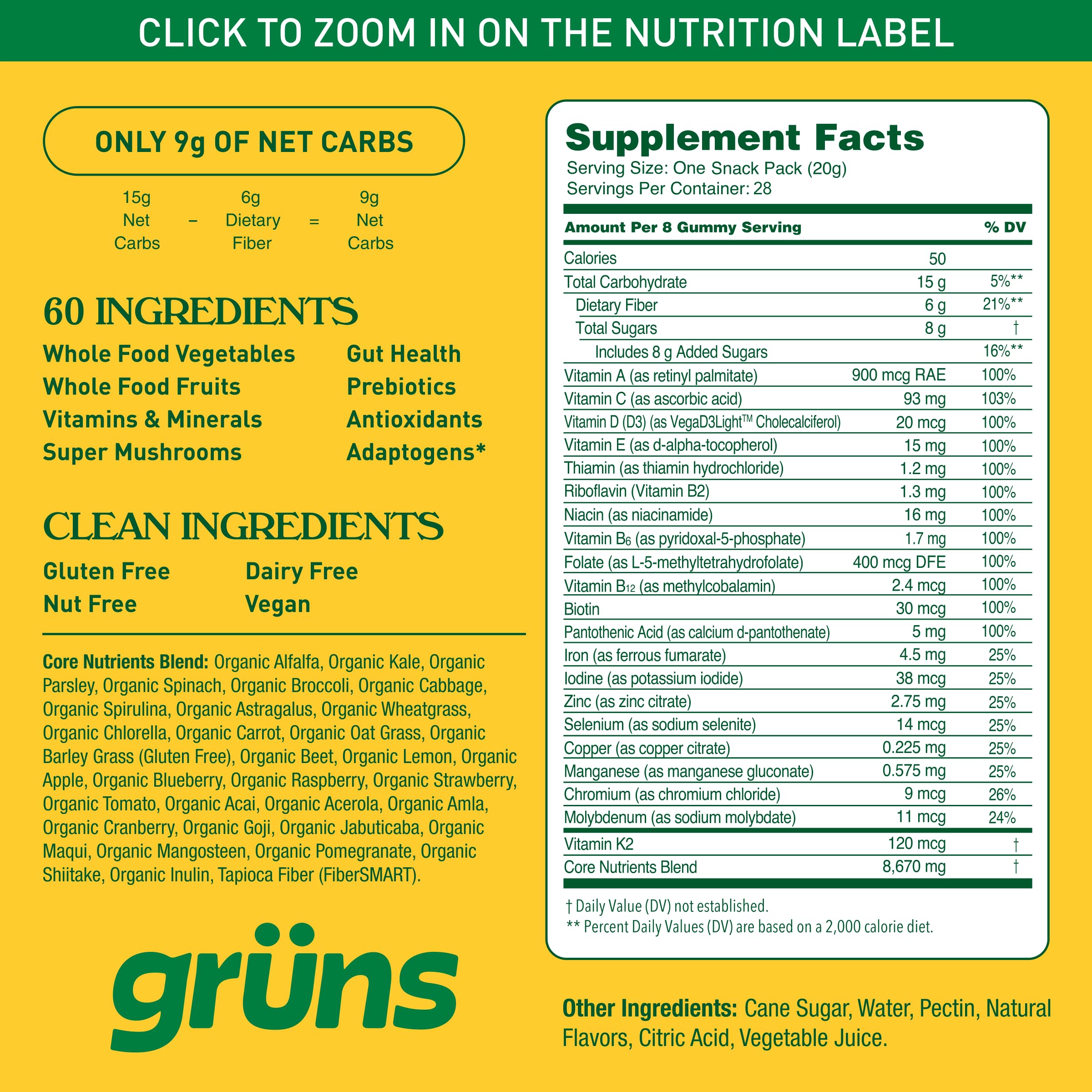 Allergen-free, plant-based vitamin gummies