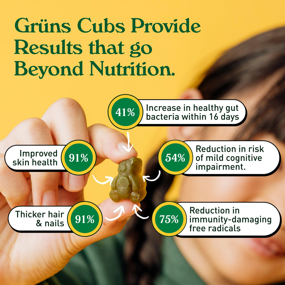 Gummies showing 60 nutrient ingredients concept