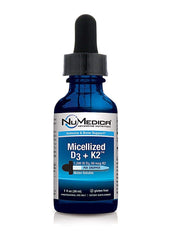 GS Micellized D3 + K2 1 fl oz NuMedica bottle – Vitamin D3 & K2 liquid supplement