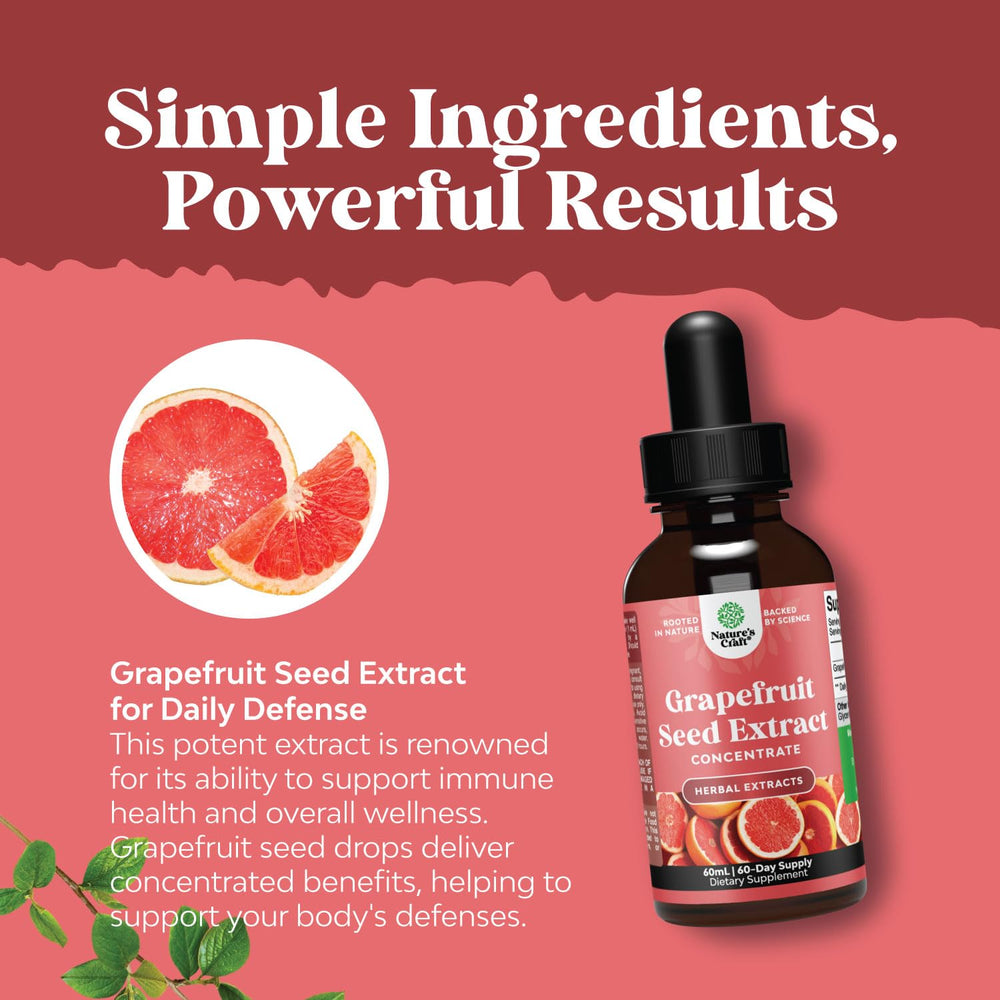 Close-up of grapefruit seed extract drops