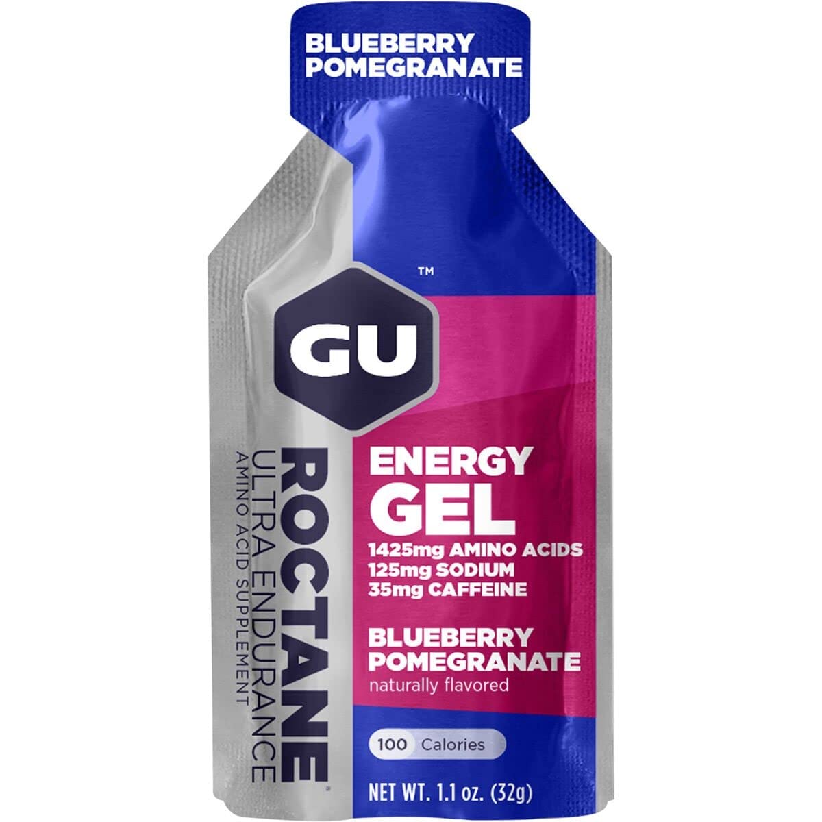 GU Roctane Energy Gel Blueberry 24-pack front packaging