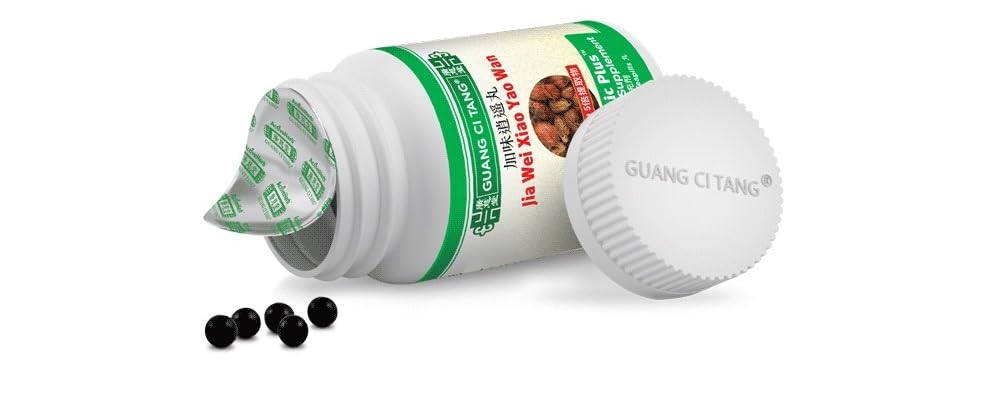 Herbal formula packaging and ingredients of EaseTonic Plus Jia Wei Xiao Yao Wan