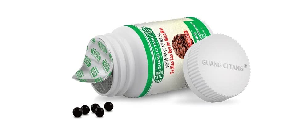 Product image showing Sleepeace Te Xiao Zao Ren An Mian Wan packaging and 200 teapills