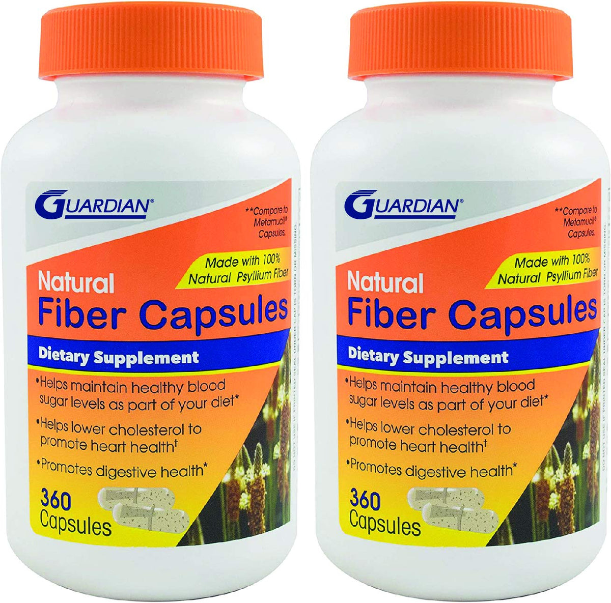 Guardian Psyllium Fiber Capsules bottle label showing 720 count