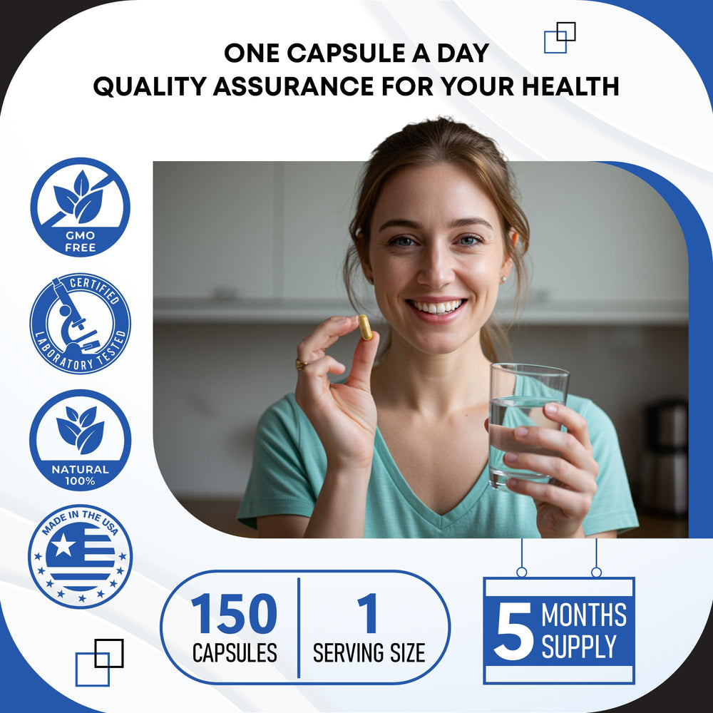 Back label with ingredients and dosage information