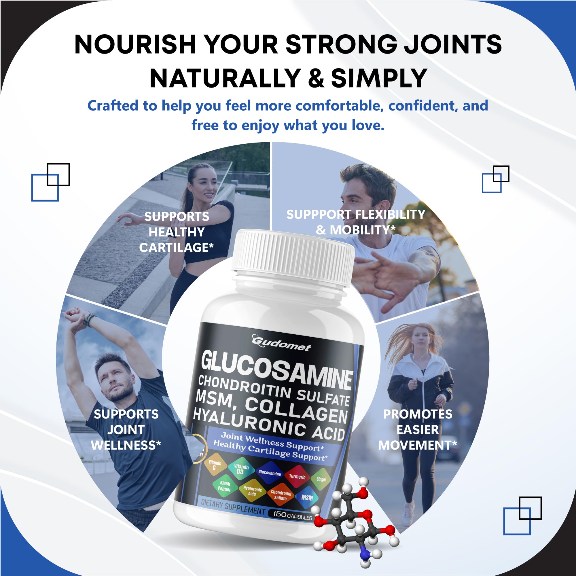 Graphic highlighting Organic Collagen complex in Gudomet