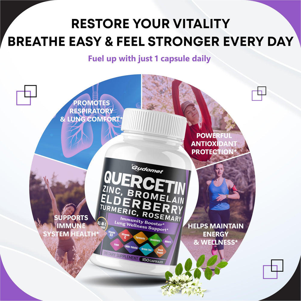 USA Made seal on GUDOMET Quercetin 16-in-1 bottle