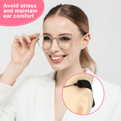 Anti-slip ear pads on sunglasses featuring knitted wool