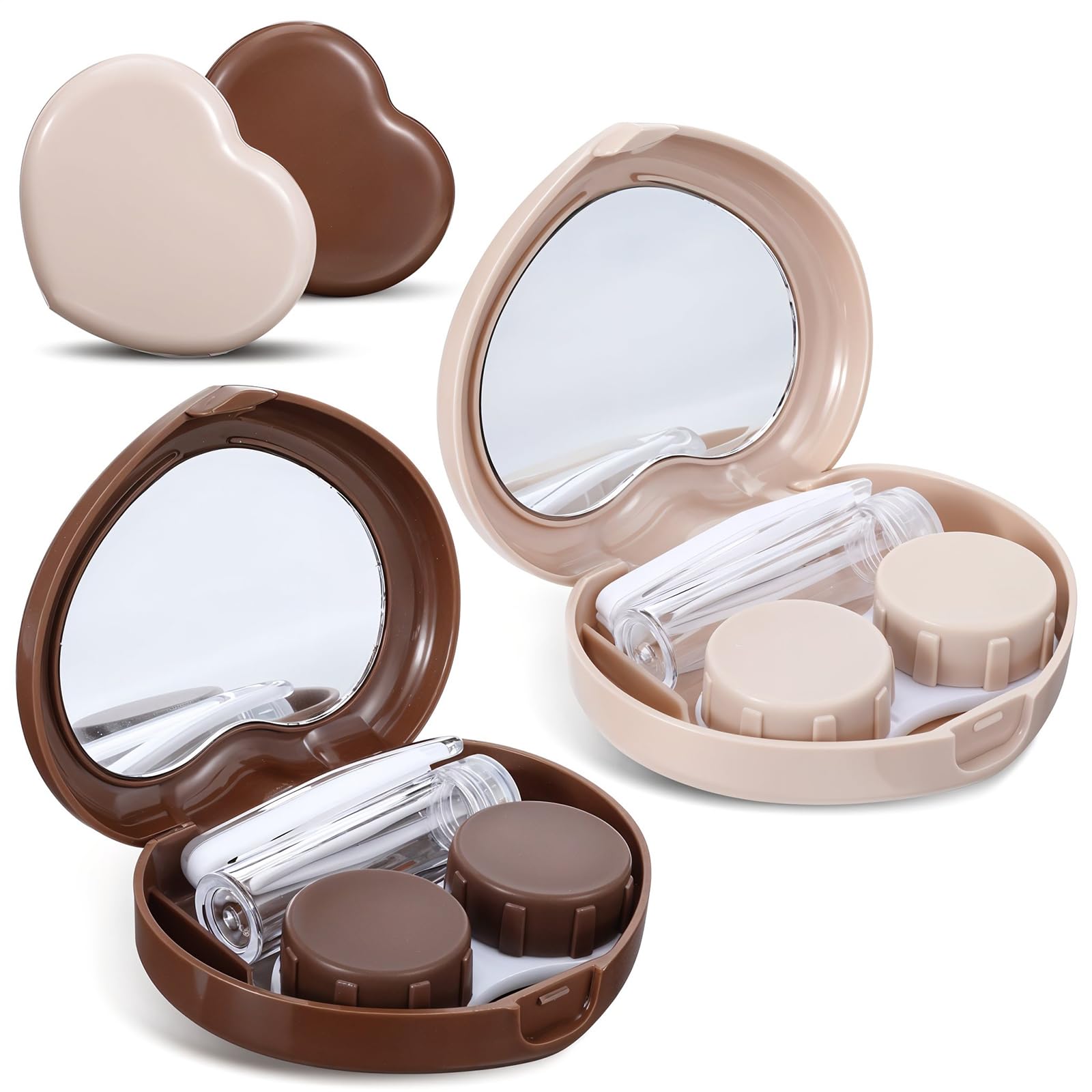 Guduling 2 Pcs Brown Contact Lenses