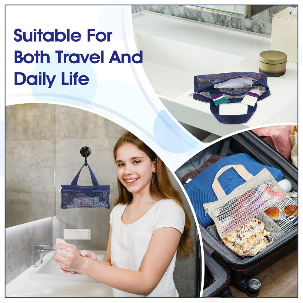Carrying handle and hanging loop on the toothbrush bags