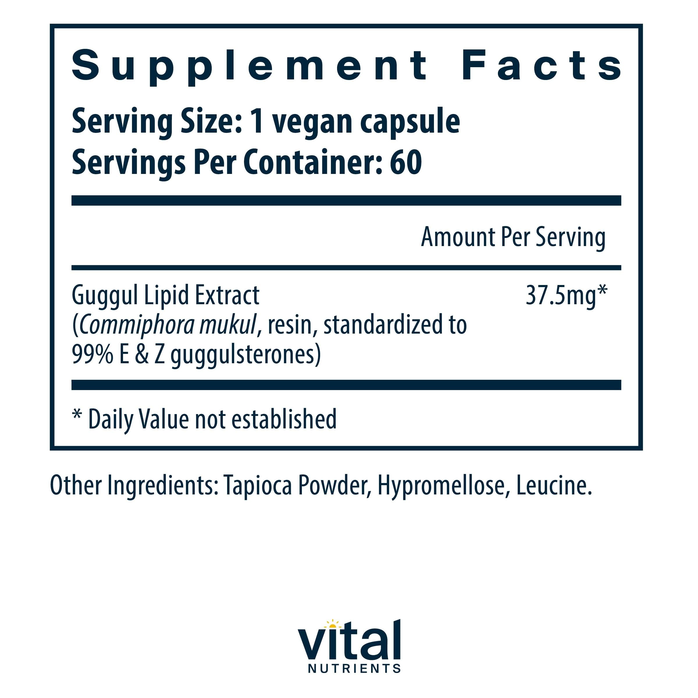 Close-up of guggul lipid extract 99% E & Z guggulsterones