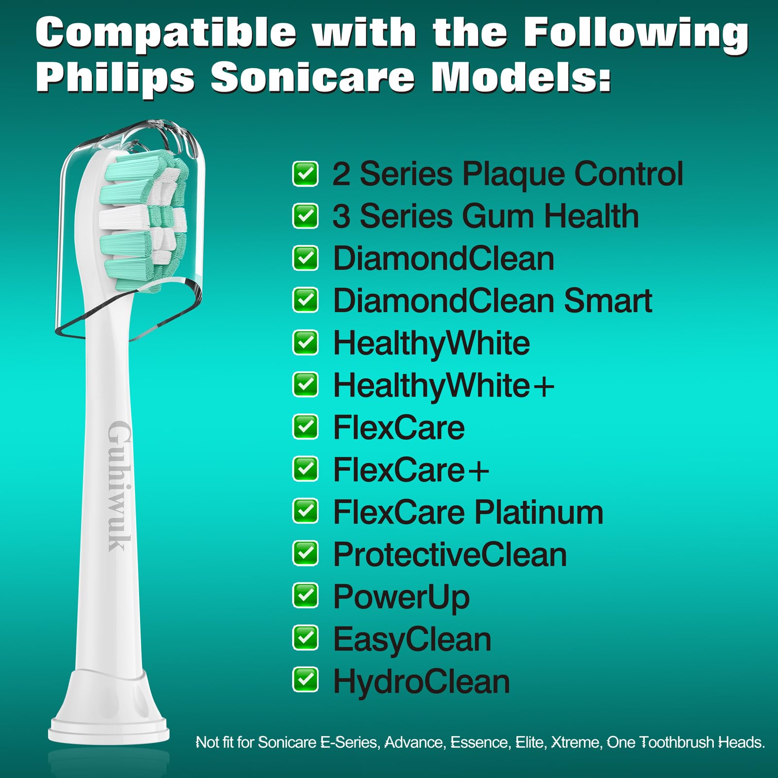 Close-up of Guhiwuk C2 heads for Philips Sonicare