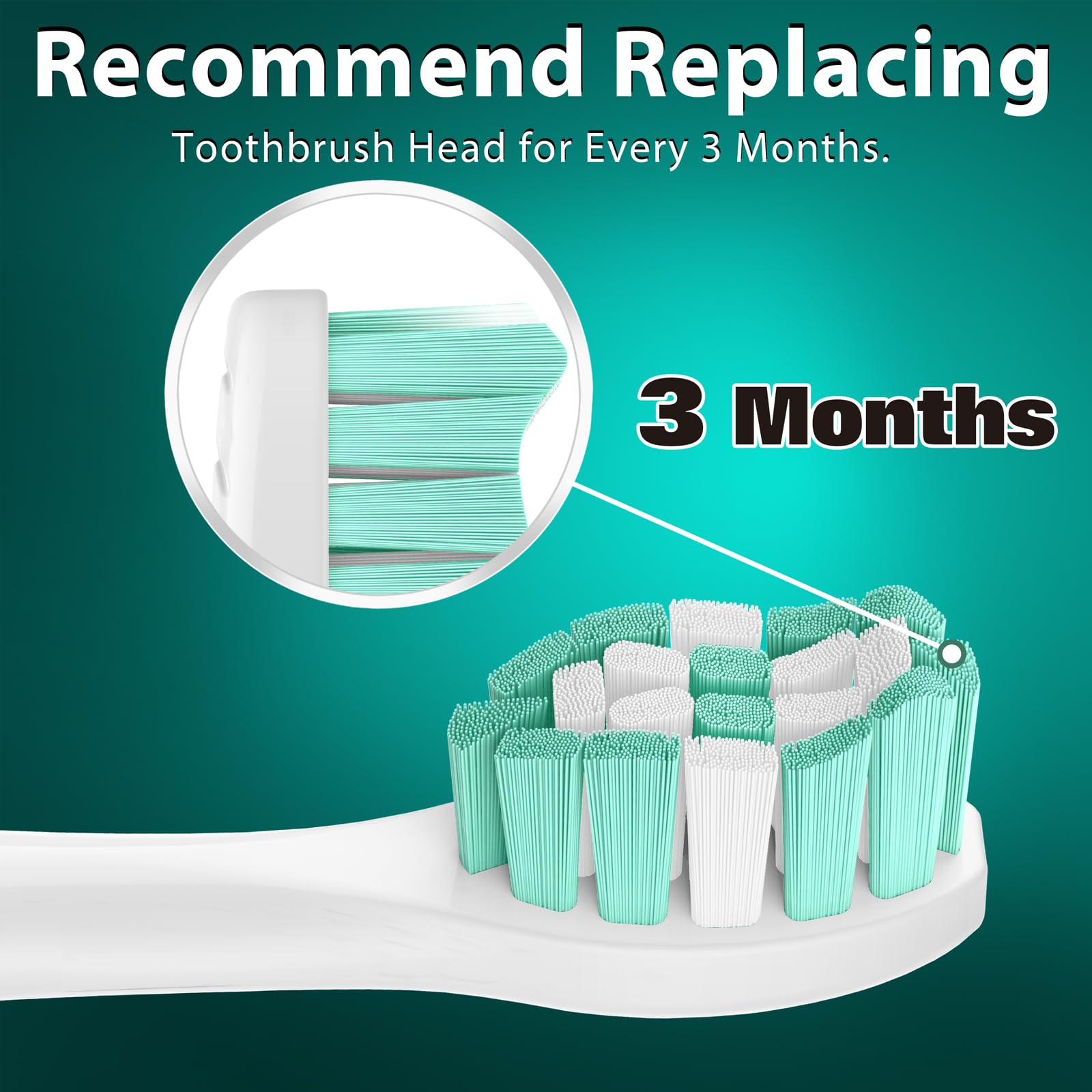 Indicator bristles showing replacement reminder