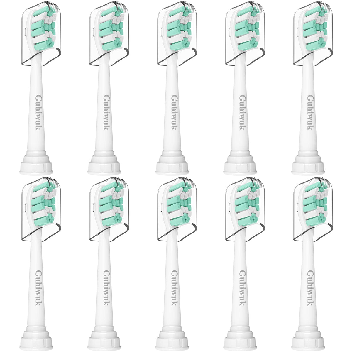 Guhiwuk replacement toothbrush heads for Philips Sonicare – front view
