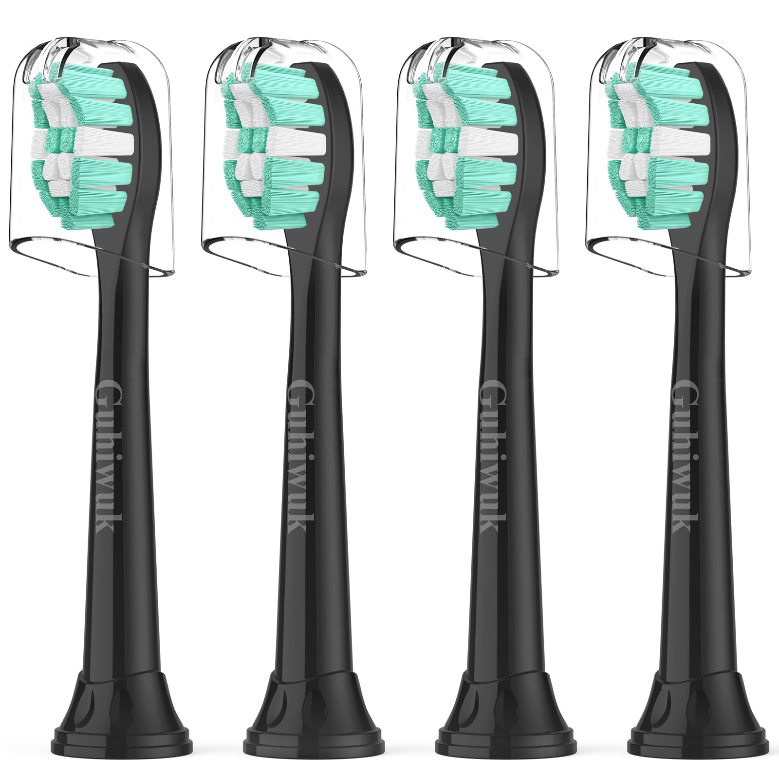 Guhiwuk replacement heads in black for Philips Sonicare on 4100/5100/6100