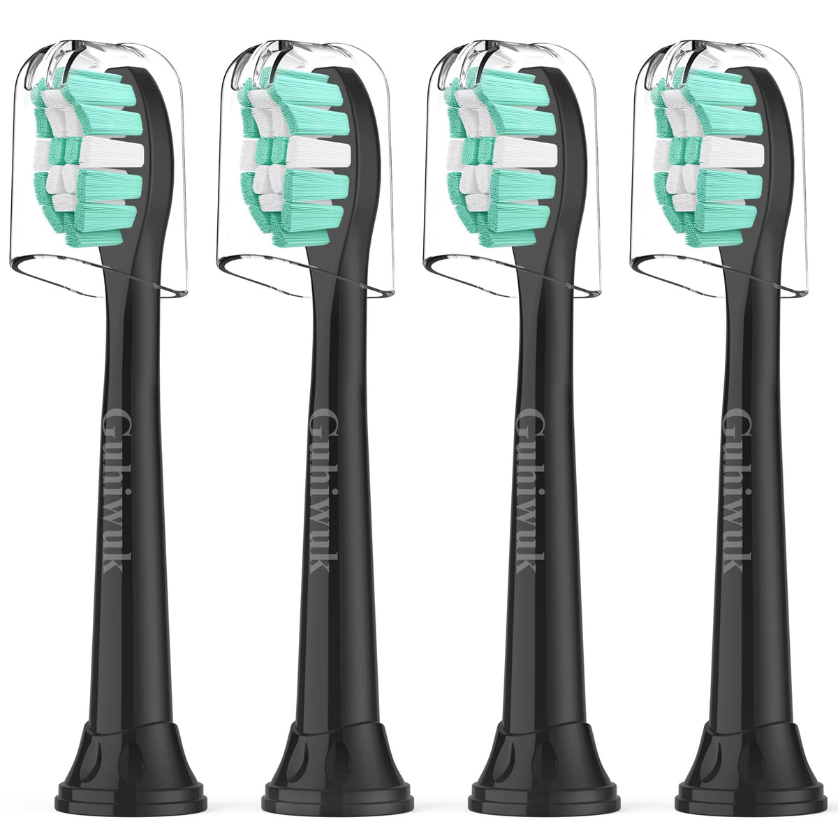Guhiwuk replacement heads in black for Philips Sonicare on 4100/5100/6100