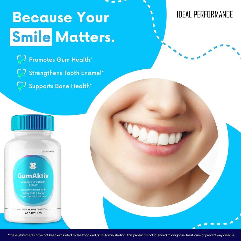 Oral hygiene and wellness concept with Gum Aktiv