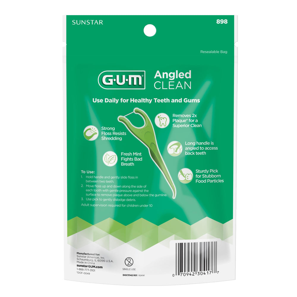 GUM floss picks for adults with easy grip