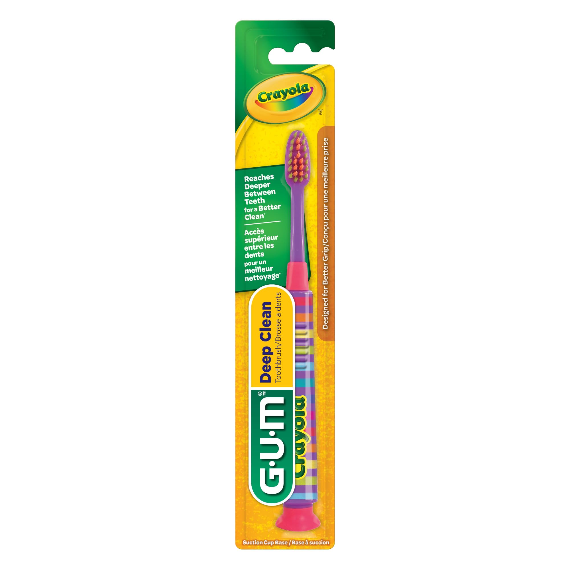 GUM Crayola Deep Clean Kids Toothbrush ages 4-9 pack of 4