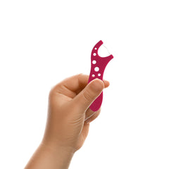 Close-up of shred-resistant fluoride-coated floss