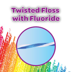 Three flavors: Watermelon, Grape, and Apple flossers