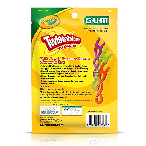 Packaging for GUM Crayola Twistables Kids Flossers