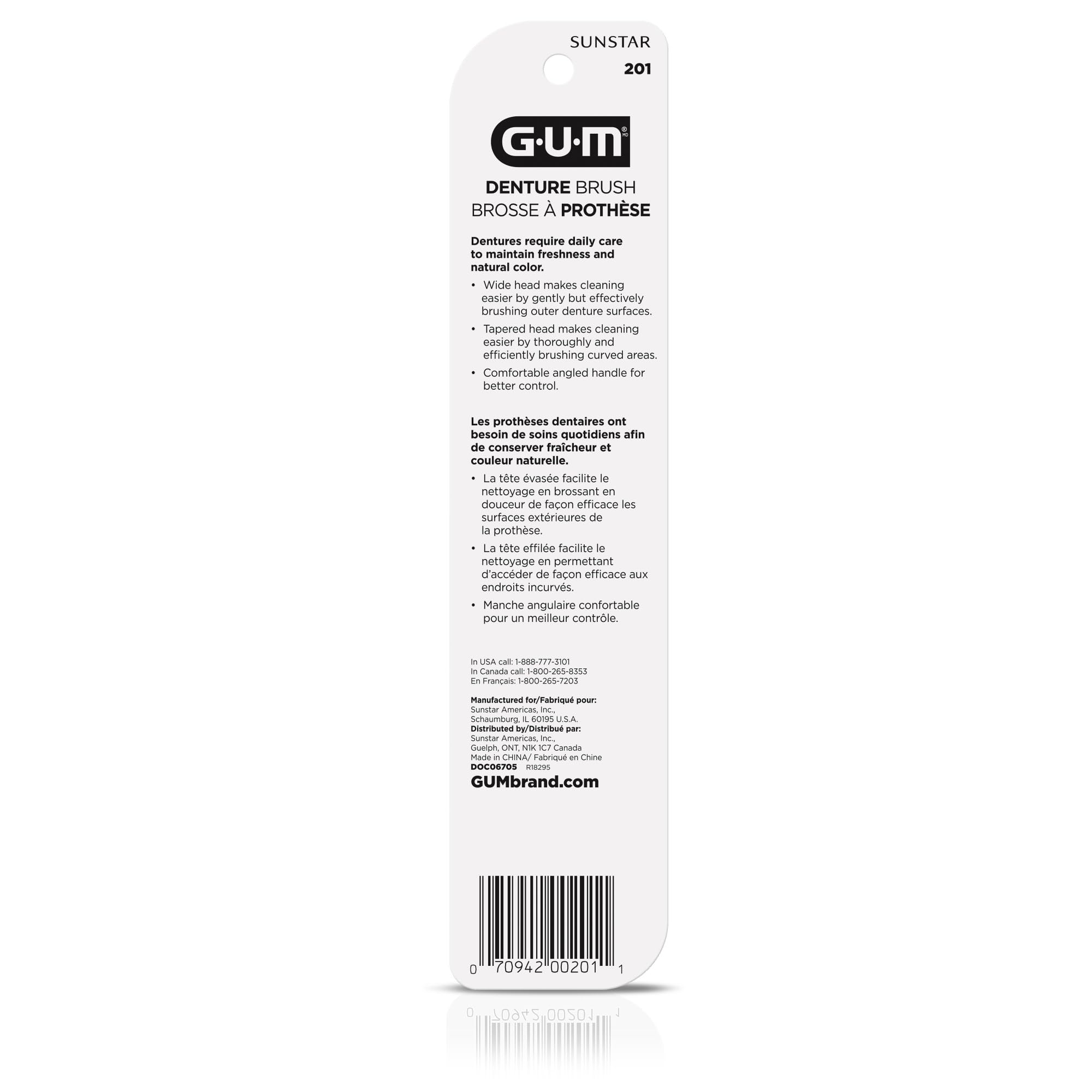 GUM Denture Brush pack of 6