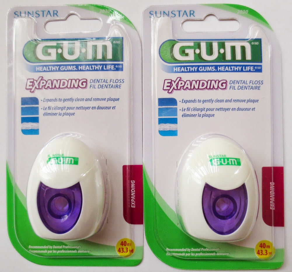 GUM Expanding dental floss 43.3 yd, pack of 2 – product image 1