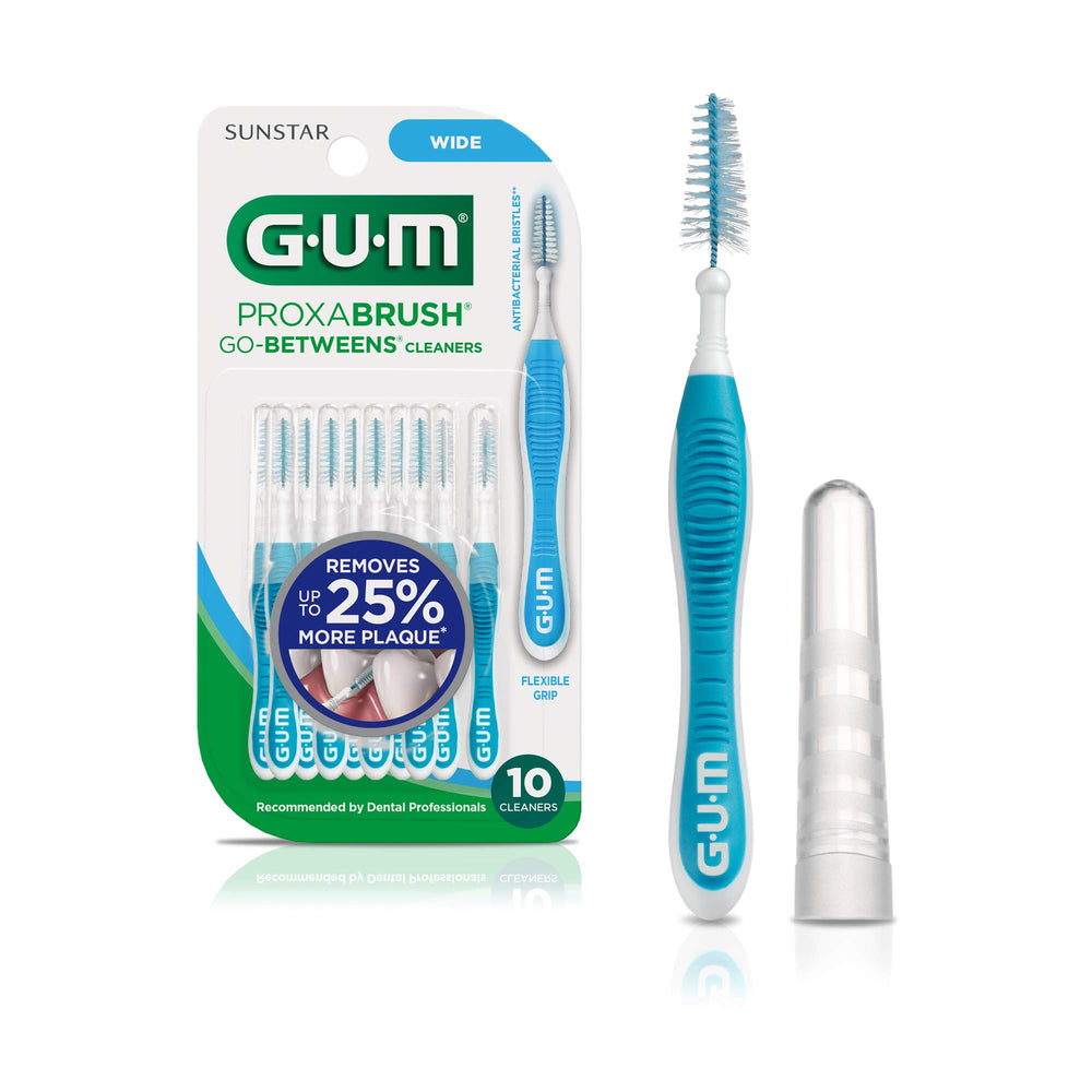 GUM Go-Betweens Wide cleaner - pack of 3, 10-count, blue color