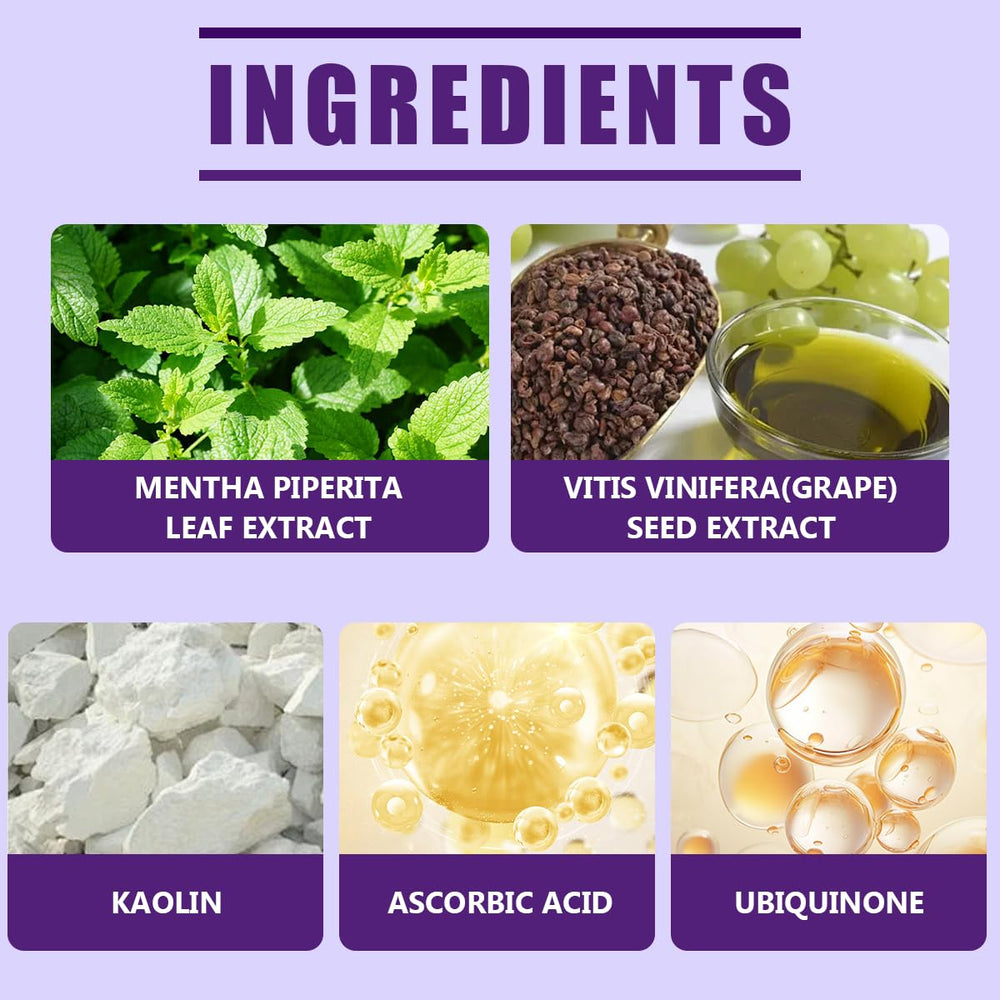 Gums and teeth health concept with mineral powder