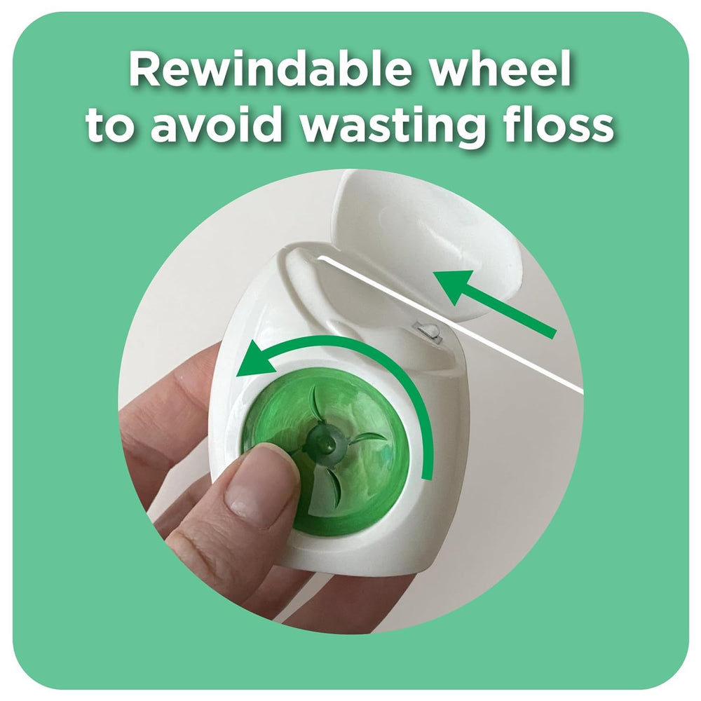 Convenient plastic floss dispenser for GUM Pro-Weave