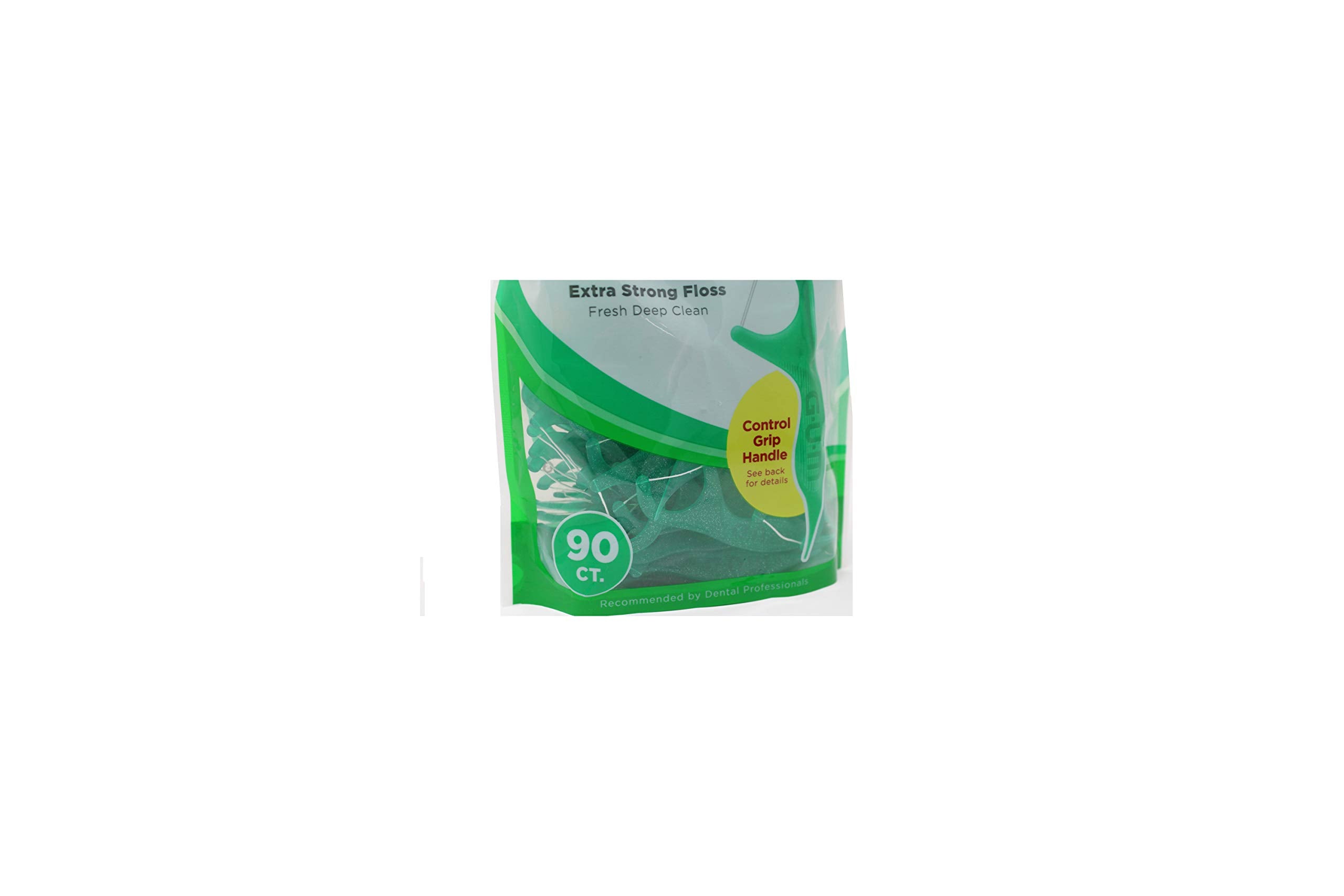GUM flossers with mint-flavored floss and wide handle for easy use