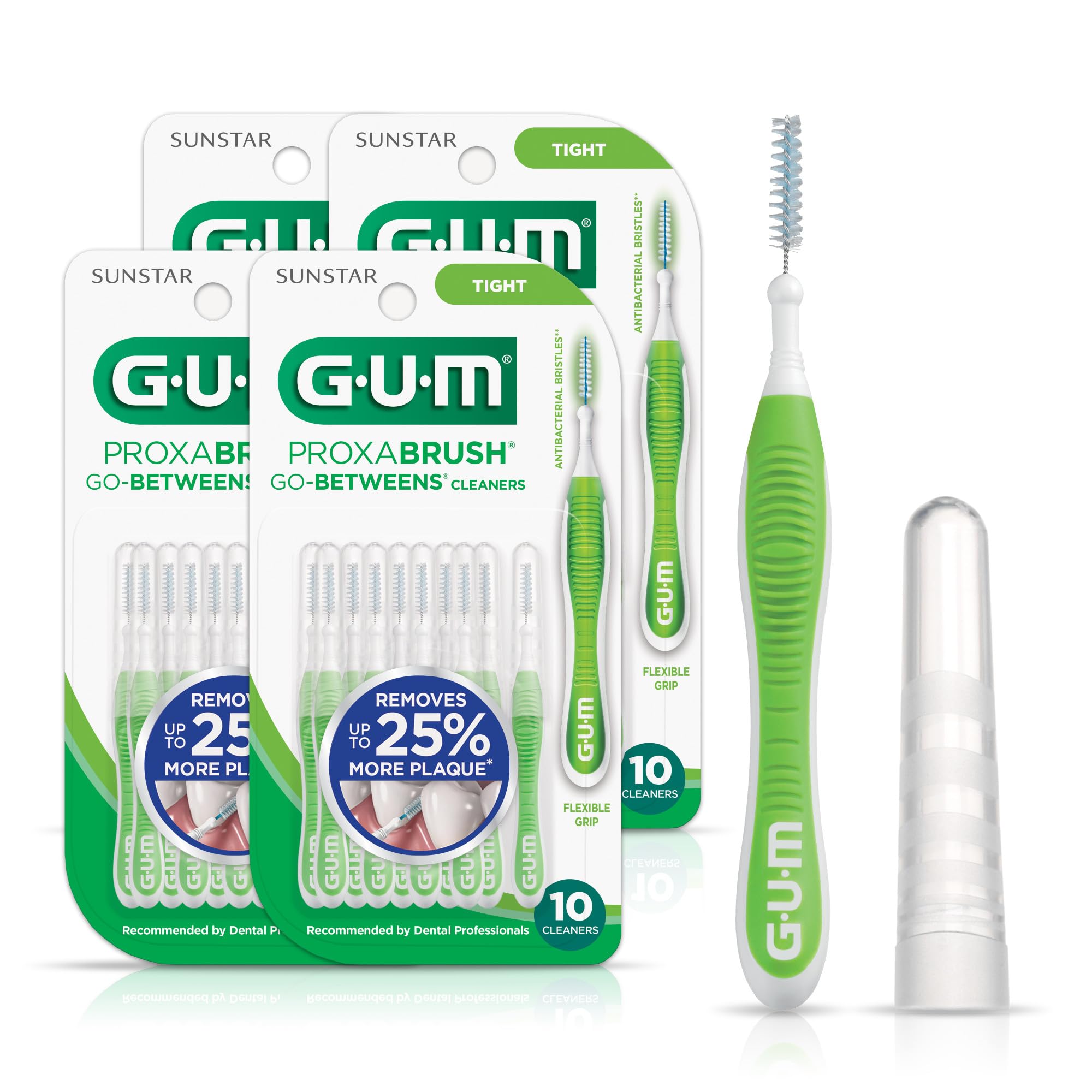 GUM Proxabrush Go-Betweens interdental brush between teeth