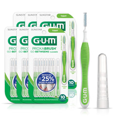 GUM Proxabrush Go-Betweens Tight Interdental Brush between teeth