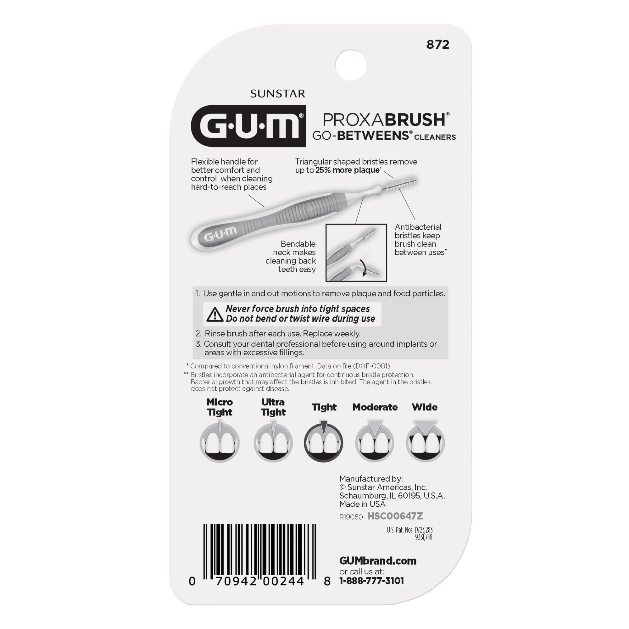 Pack of 4 sets with 10-count brushes each