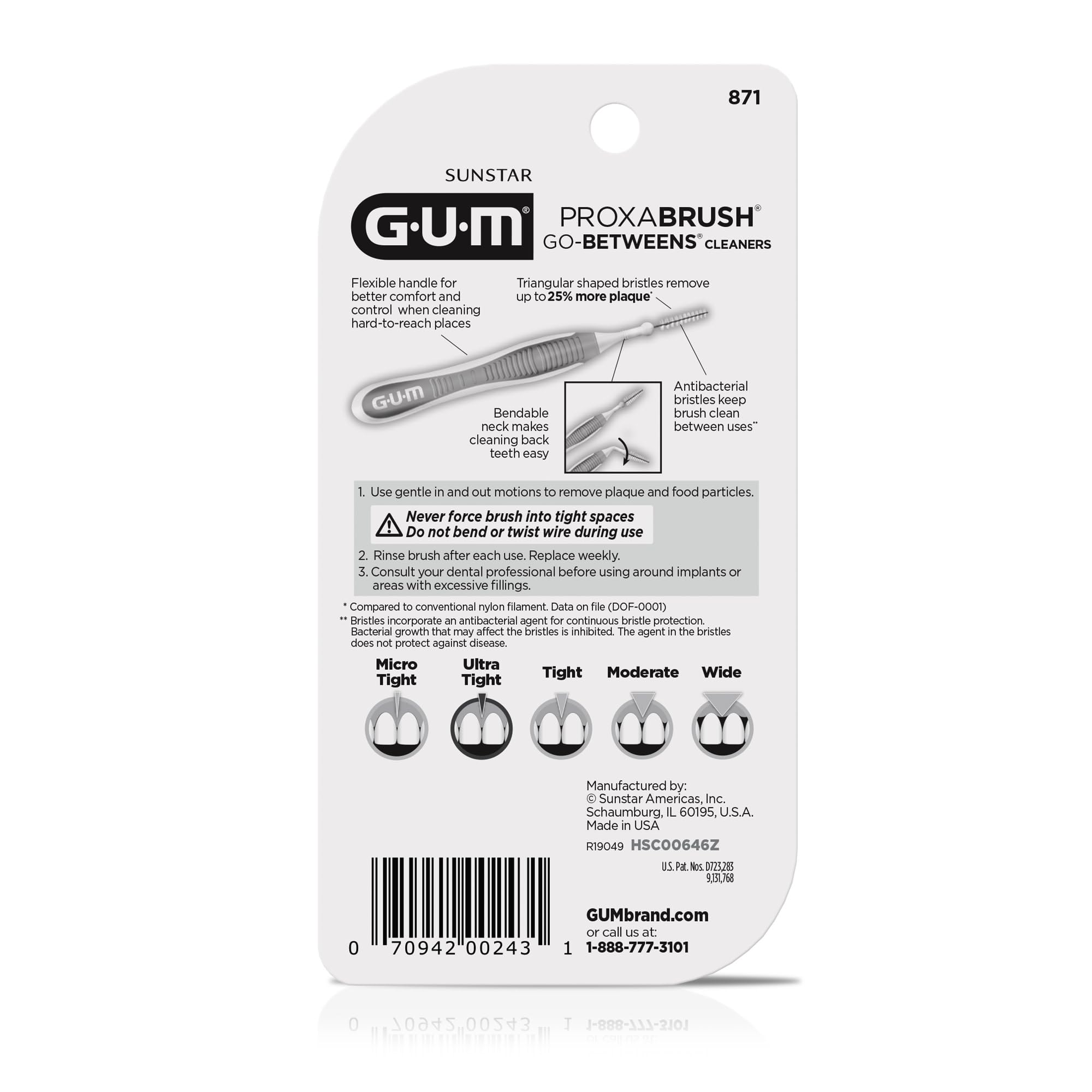 Between-teeth cleaning with Go-Betweens in use