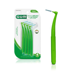 GUM Proxabrush Go-Betweens angled interdental brushes 4-count package