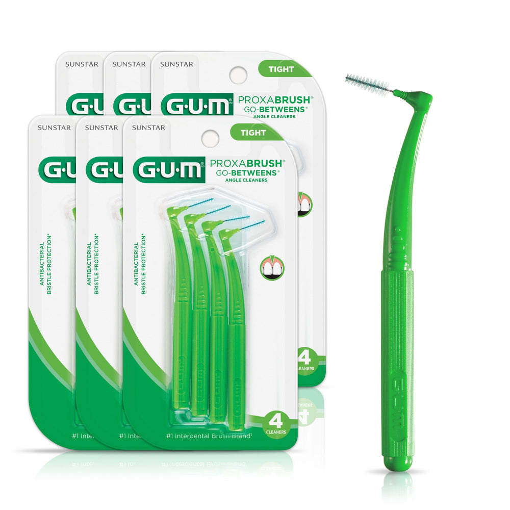 GUM Proxabrush Go-Betweens Angled Interdental Brush - 4ct 6pk, between-teeth cleaning