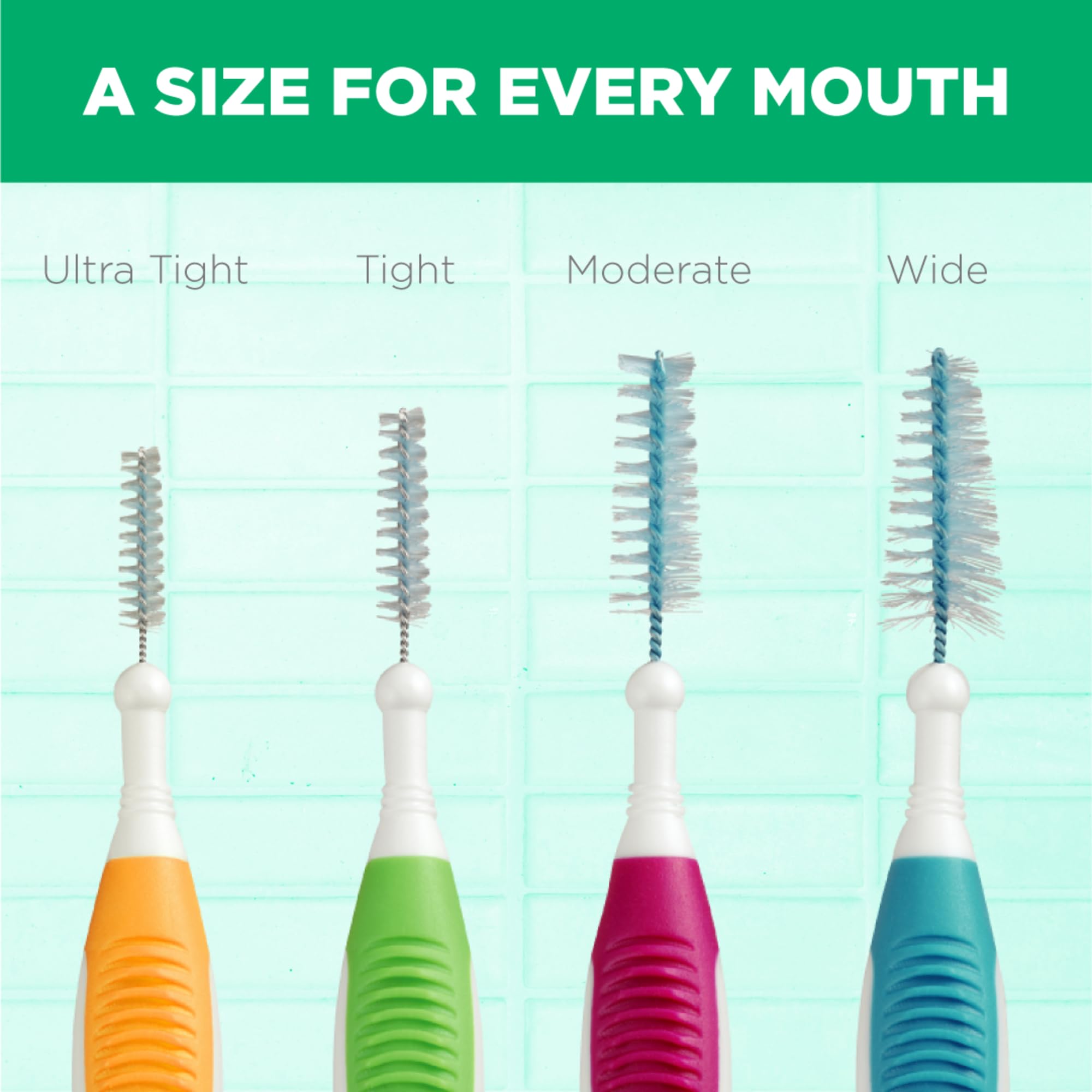 Ultra Tight interdental brush cleaning a narrow dental space