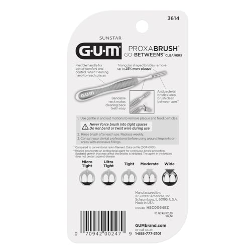 Wide interdental brush designed for larger gaps