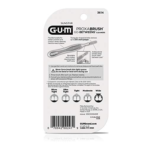 Interdental brush cleaning around braces