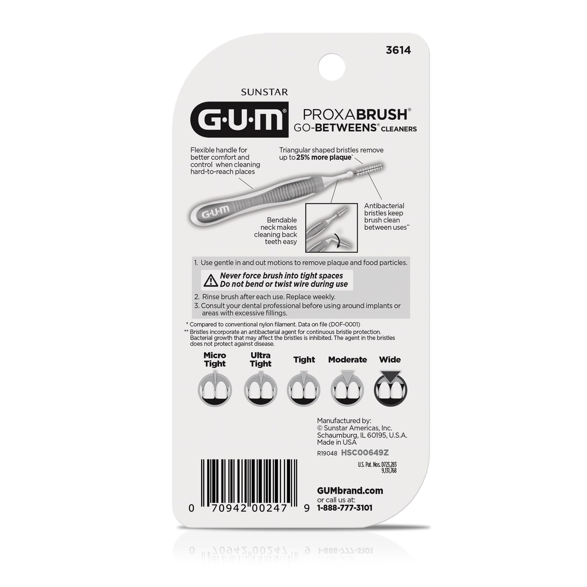 Compact interdental brush suitable for travel