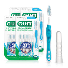 Packaging of GUM Proxabrush Go-Betweens Wide 4-pack, 10-count each