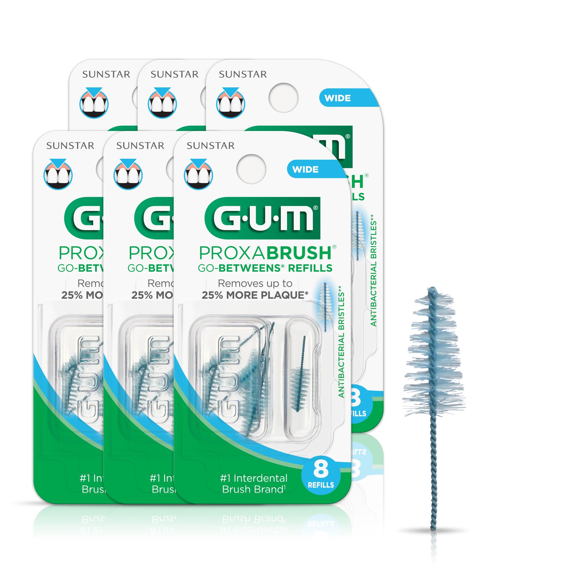 GUM Proxabrush Go-Betweens Wide refill pack close-up
