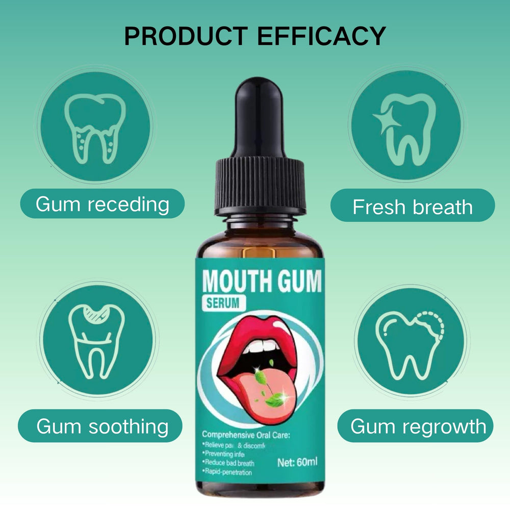 Illustration showing receding gums before and after treatment