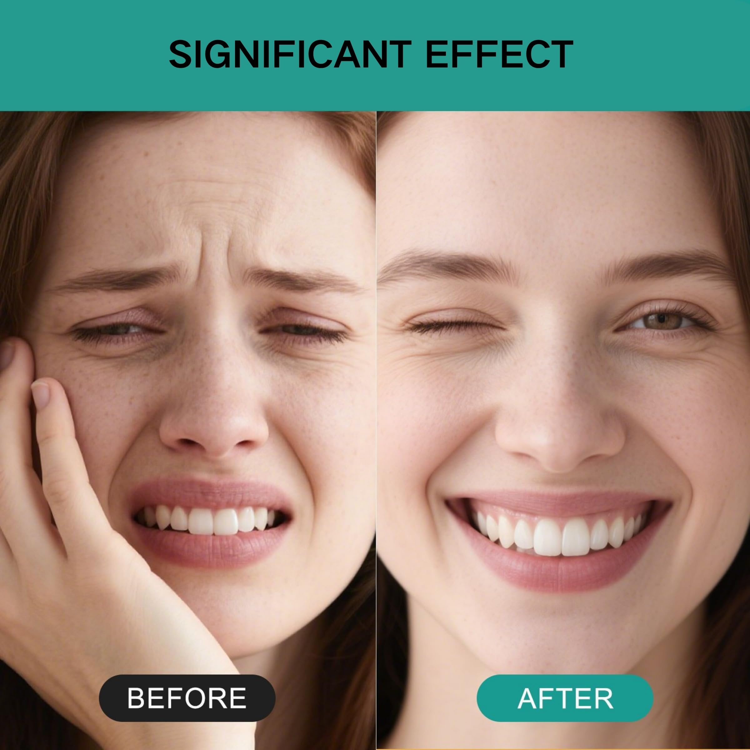 Breath fresh and confident smile after using Gum Restore Drops
