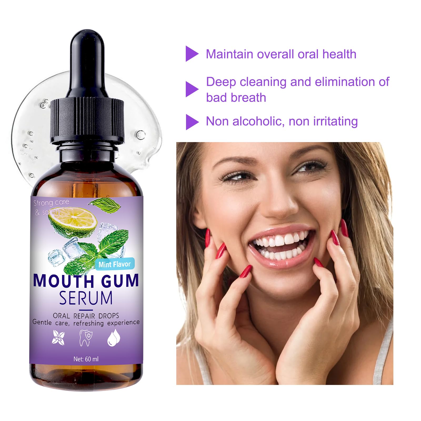 Illustration of gum health improvement and regrowth